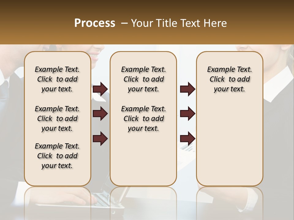 A Group Of People Standing Around A Laptop Computer PowerPoint Template