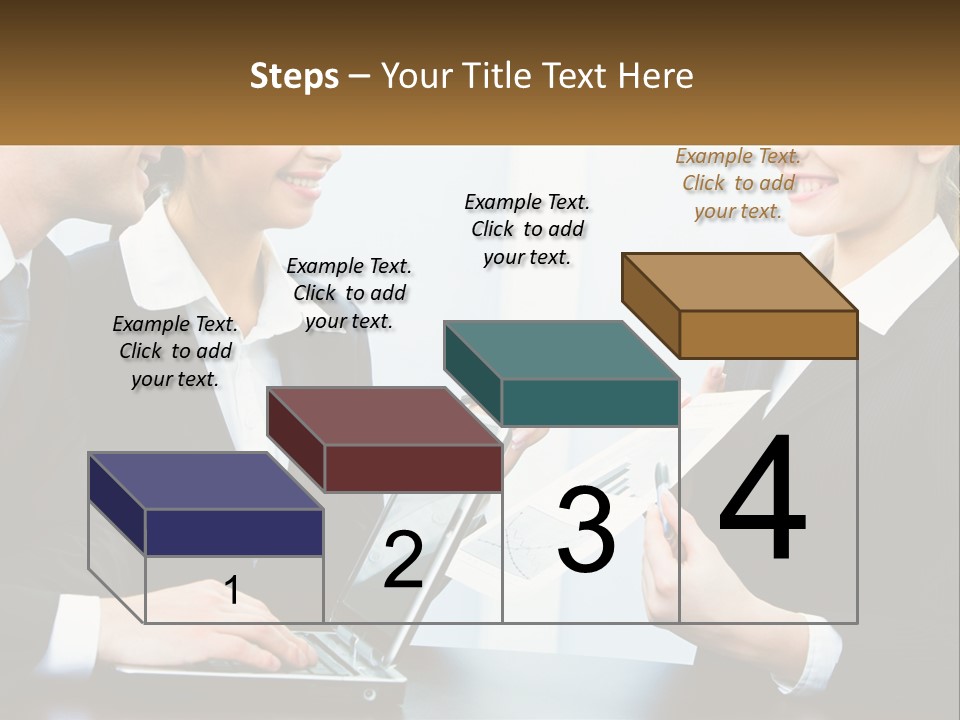 A Group Of People Standing Around A Laptop Computer PowerPoint Template