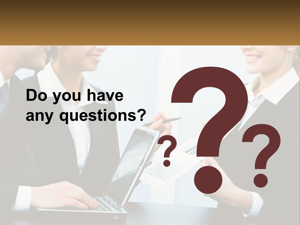 A Group Of People Standing Around A Laptop Computer PowerPoint Template