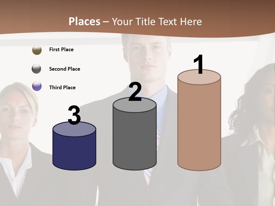 A Group Of Business People Standing Next To Each Other PowerPoint Template