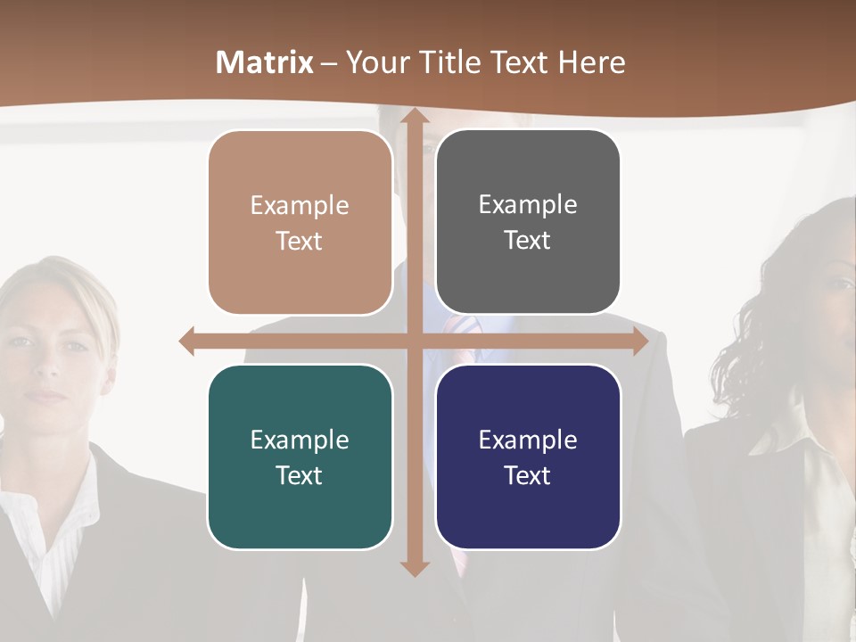 A Group Of Business People Standing Next To Each Other PowerPoint Template