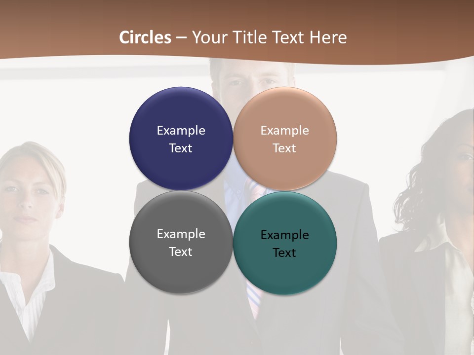 A Group Of Business People Standing Next To Each Other PowerPoint Template