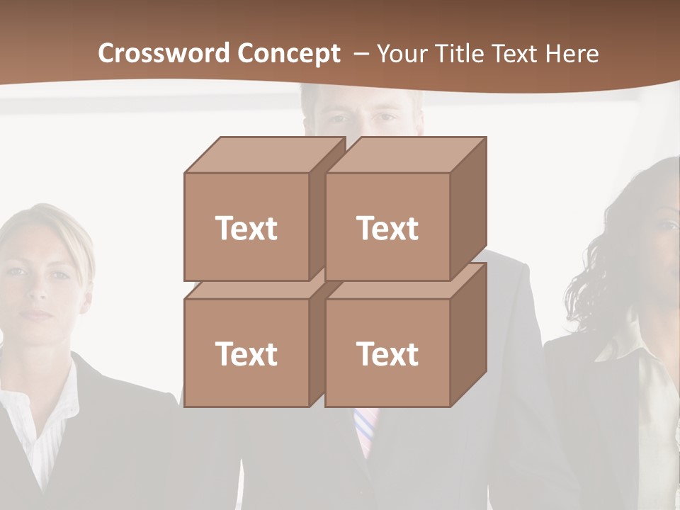 A Group Of Business People Standing Next To Each Other PowerPoint Template