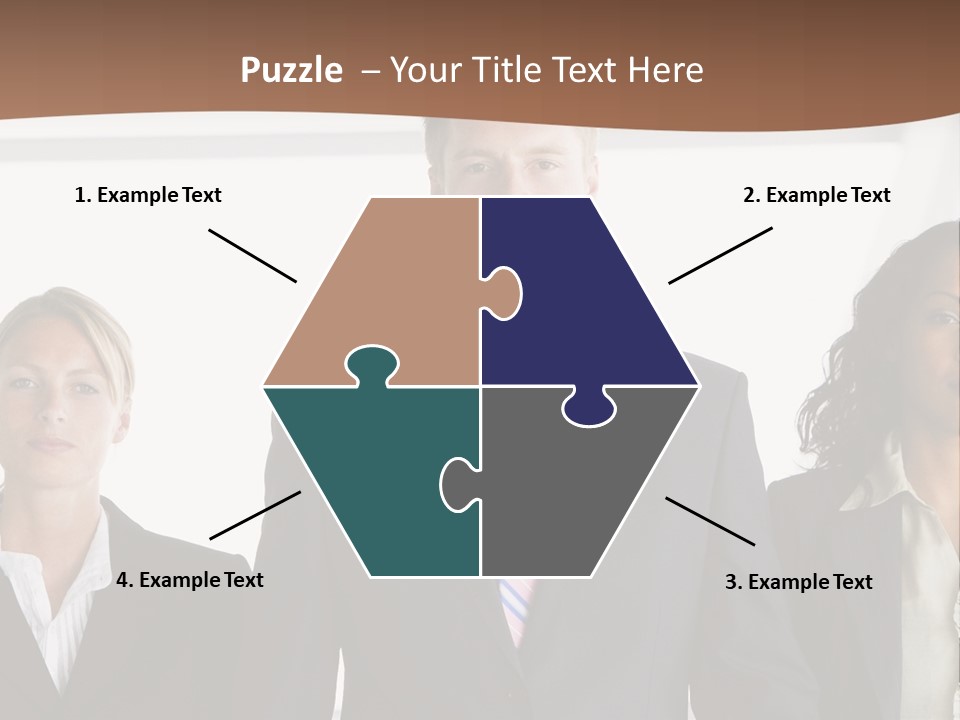 A Group Of Business People Standing Next To Each Other PowerPoint Template
