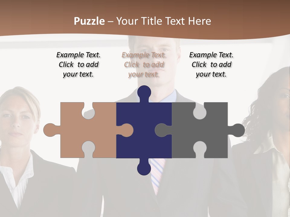 A Group Of Business People Standing Next To Each Other PowerPoint Template