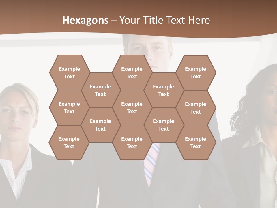 A Group Of Business People Standing Next To Each Other PowerPoint Template