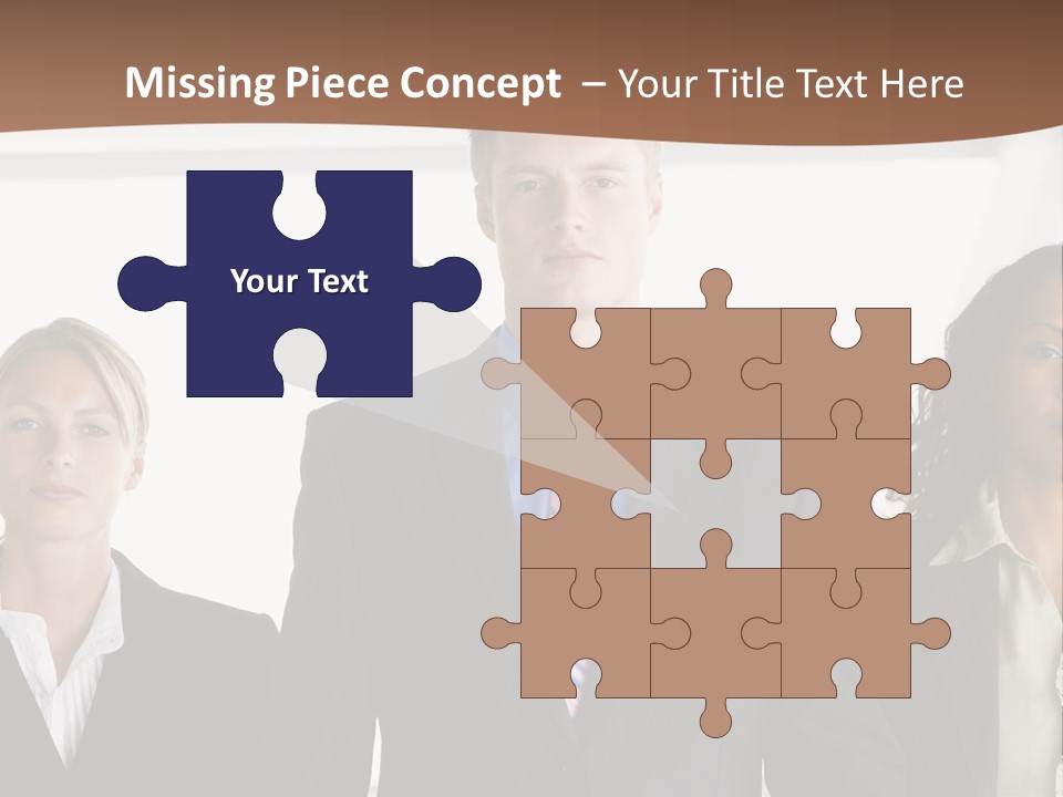 A Group Of Business People Standing Next To Each Other PowerPoint Template