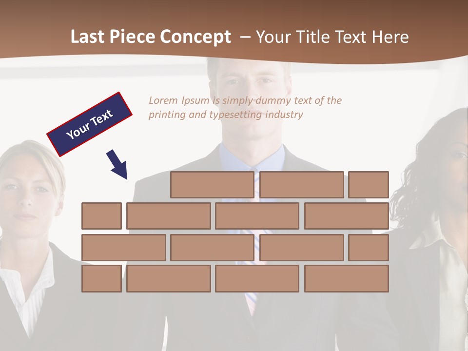A Group Of Business People Standing Next To Each Other PowerPoint Template