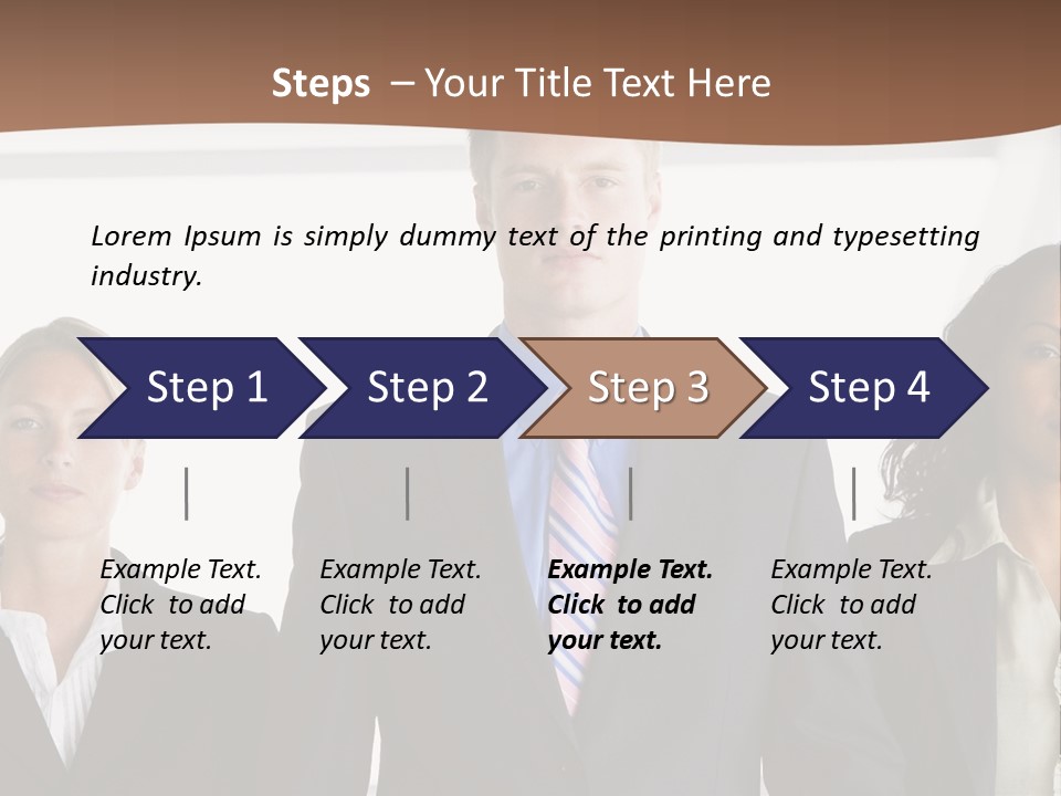 A Group Of Business People Standing Next To Each Other PowerPoint Template