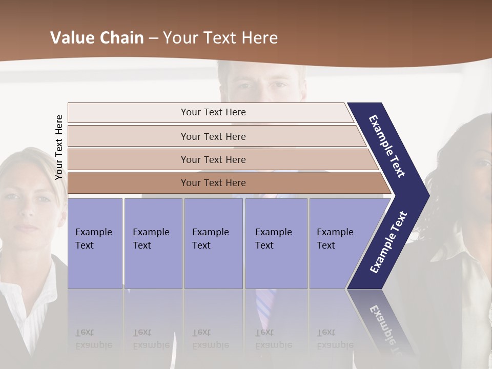 A Group Of Business People Standing Next To Each Other PowerPoint Template