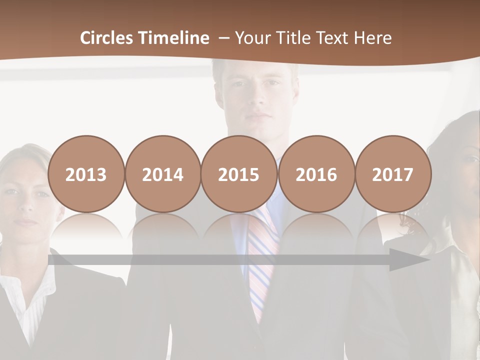 A Group Of Business People Standing Next To Each Other PowerPoint Template