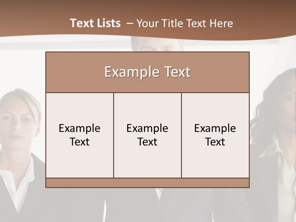 A Group Of Business People Standing Next To Each Other PowerPoint Template