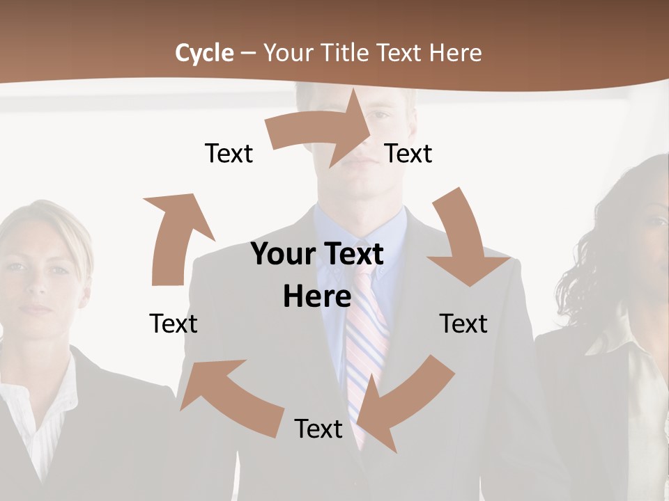 A Group Of Business People Standing Next To Each Other PowerPoint Template