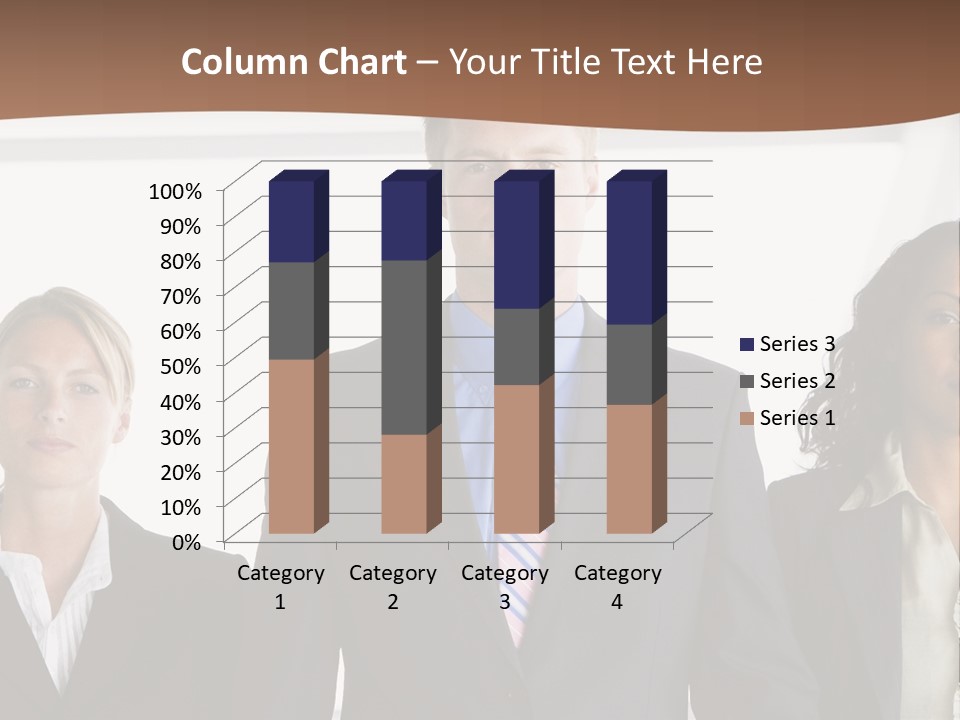 A Group Of Business People Standing Next To Each Other PowerPoint Template