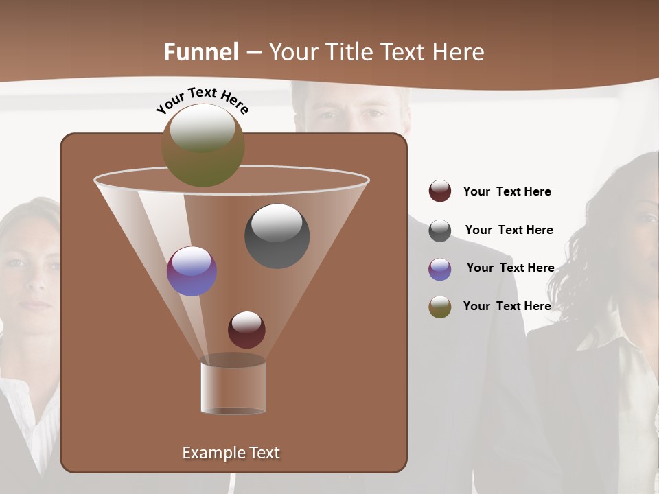 A Group Of Business People Standing Next To Each Other PowerPoint Template