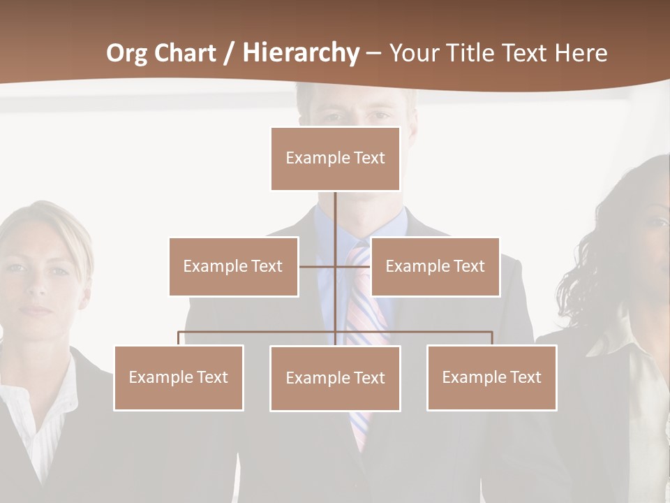 A Group Of Business People Standing Next To Each Other PowerPoint Template