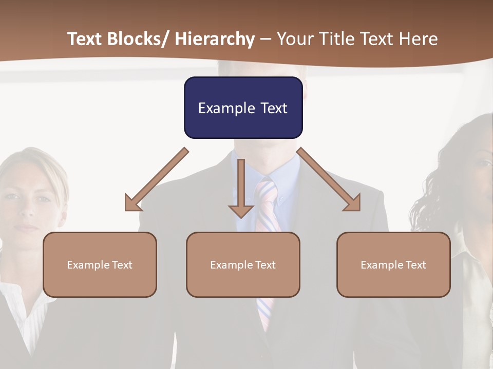 A Group Of Business People Standing Next To Each Other PowerPoint Template