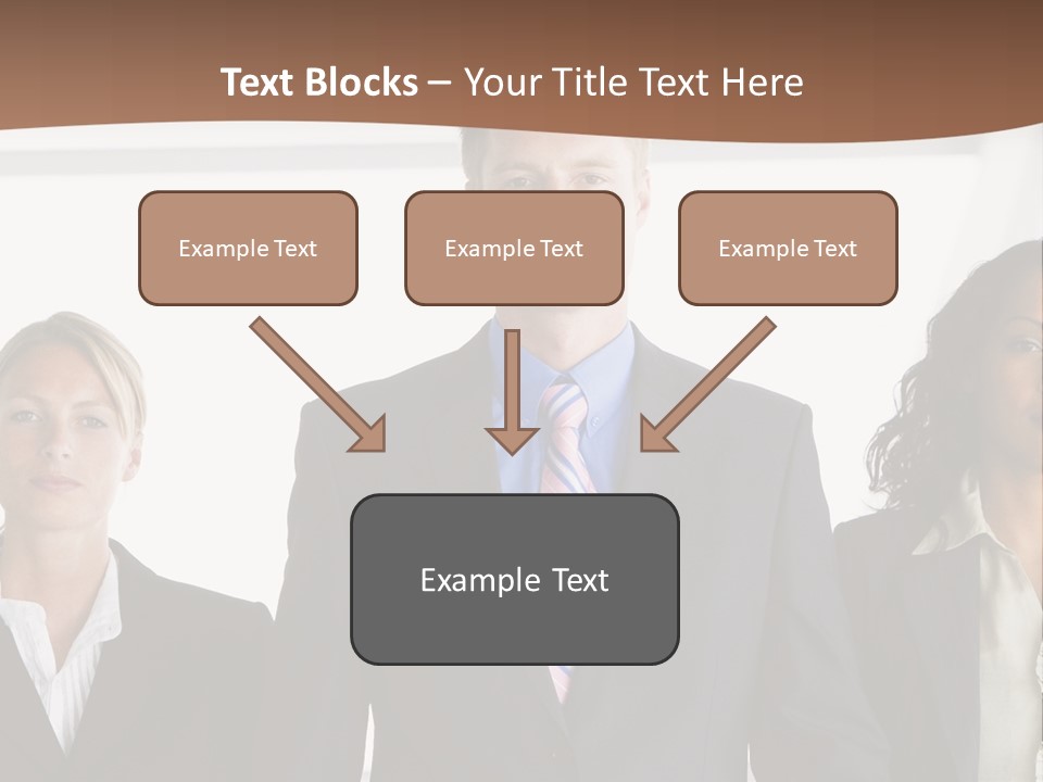 A Group Of Business People Standing Next To Each Other PowerPoint Template
