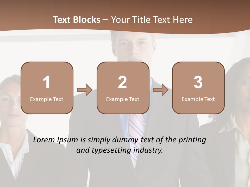 A Group Of Business People Standing Next To Each Other PowerPoint Template