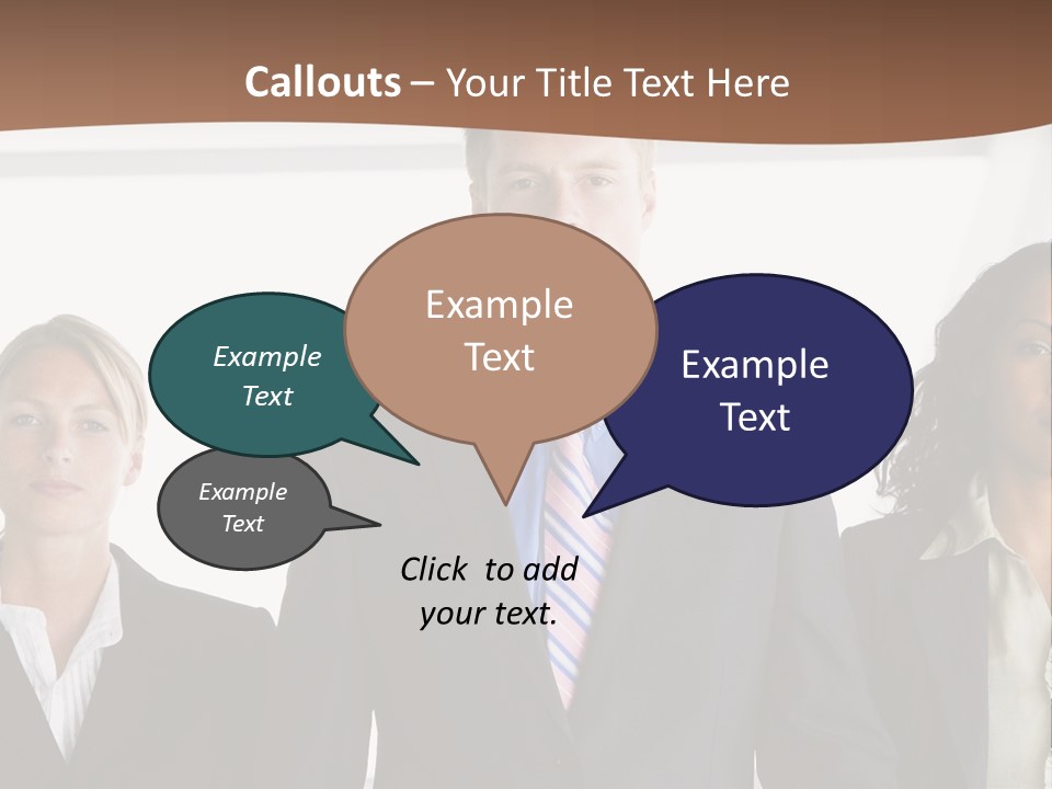 A Group Of Business People Standing Next To Each Other PowerPoint Template