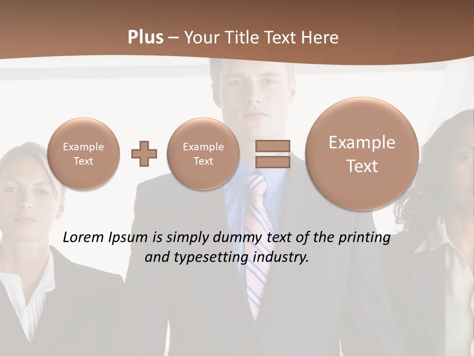 A Group Of Business People Standing Next To Each Other PowerPoint Template
