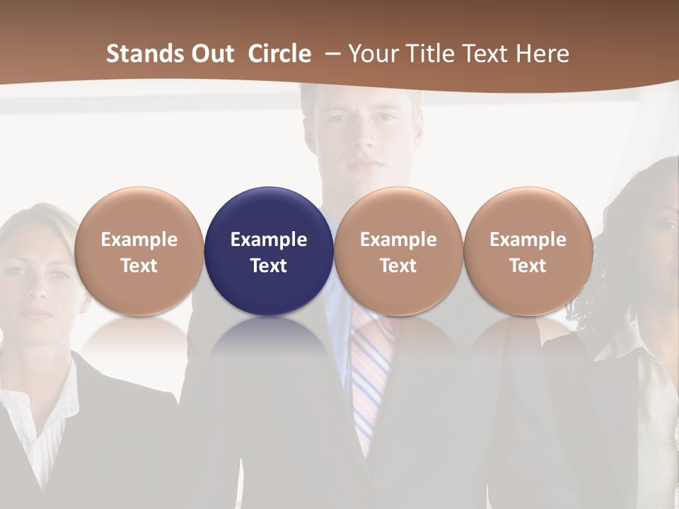 A Group Of Business People Standing Next To Each Other PowerPoint Template