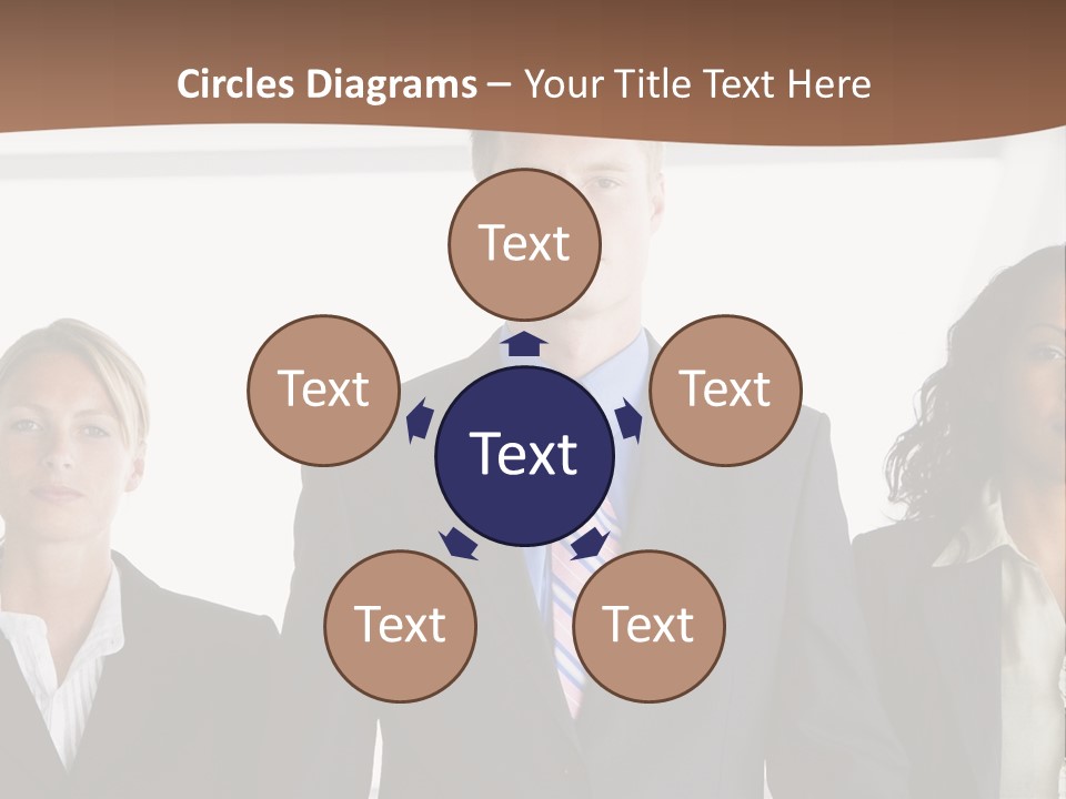 A Group Of Business People Standing Next To Each Other PowerPoint Template