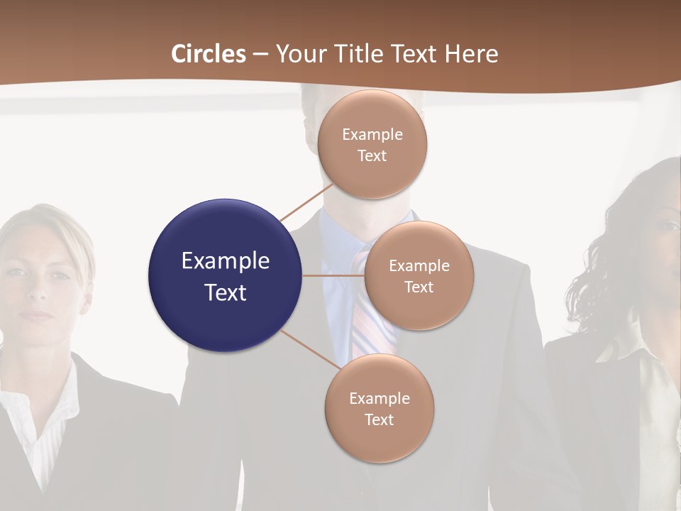 A Group Of Business People Standing Next To Each Other PowerPoint Template