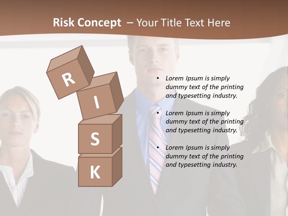 A Group Of Business People Standing Next To Each Other PowerPoint Template