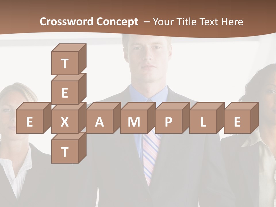A Group Of Business People Standing Next To Each Other PowerPoint Template