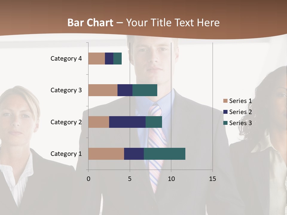 A Group Of Business People Standing Next To Each Other PowerPoint Template
