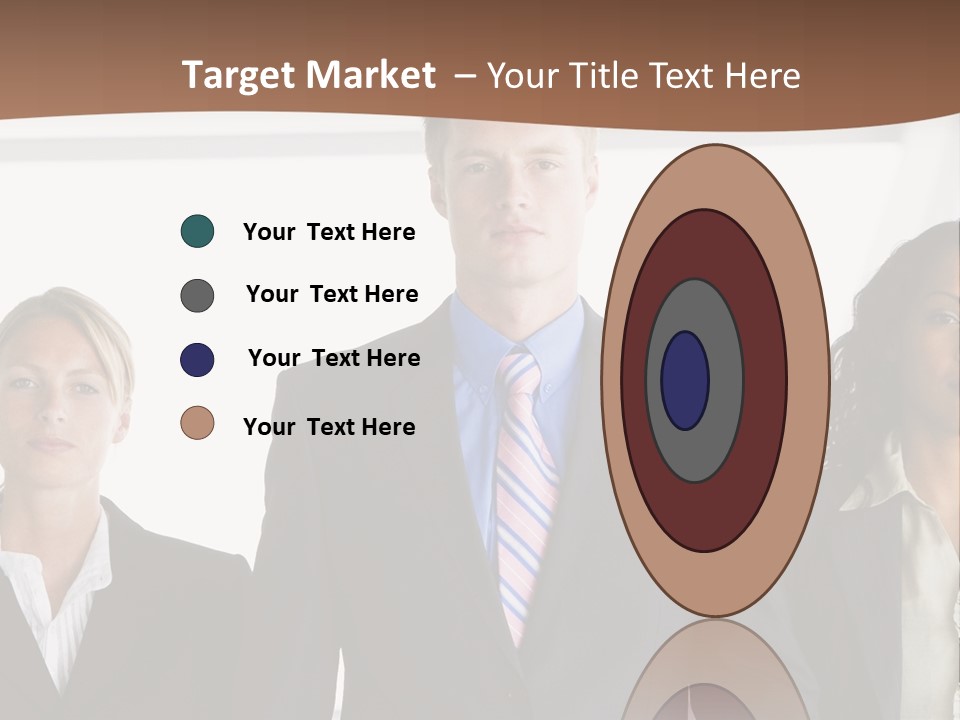 A Group Of Business People Standing Next To Each Other PowerPoint Template