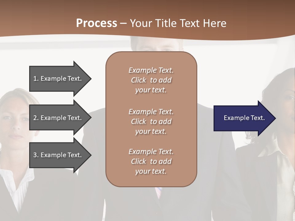 A Group Of Business People Standing Next To Each Other PowerPoint Template