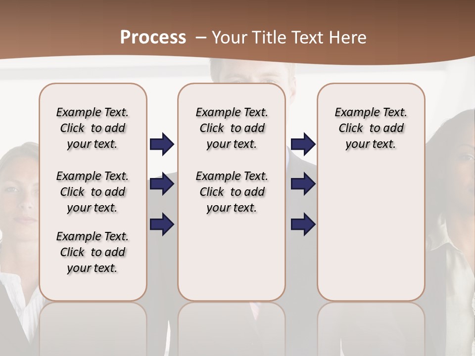 A Group Of Business People Standing Next To Each Other PowerPoint Template