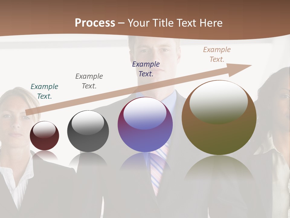 A Group Of Business People Standing Next To Each Other PowerPoint Template