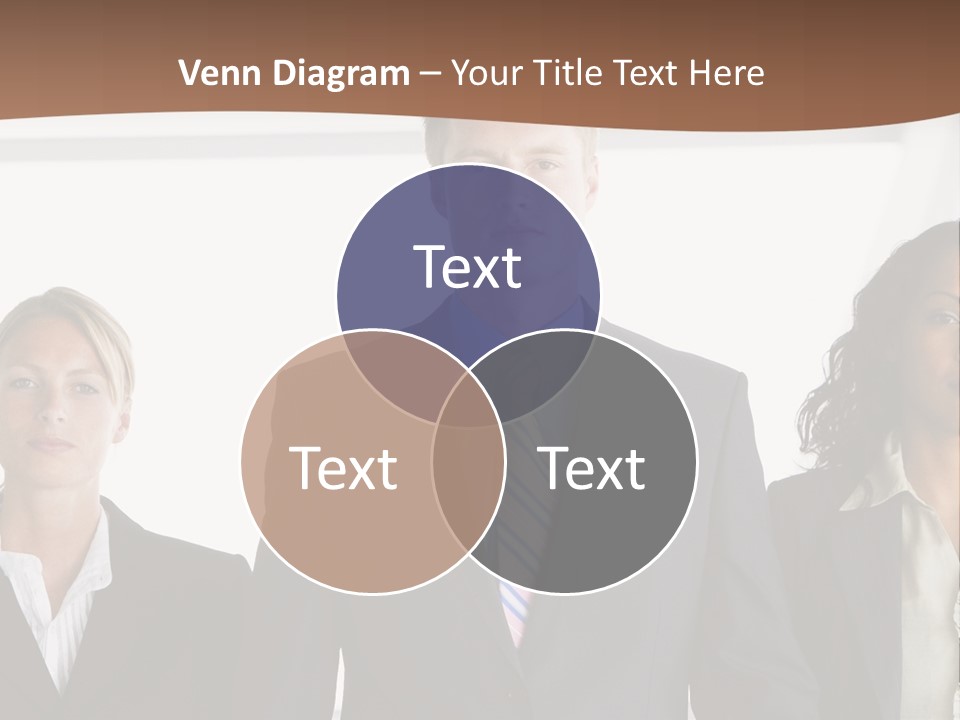 A Group Of Business People Standing Next To Each Other PowerPoint Template