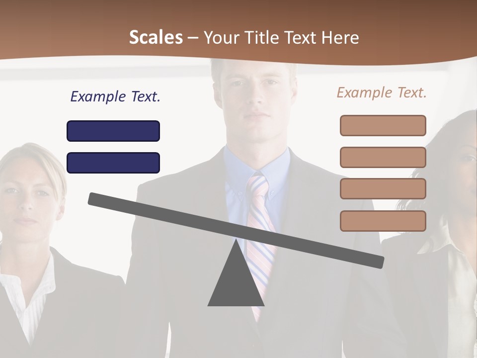 A Group Of Business People Standing Next To Each Other PowerPoint Template