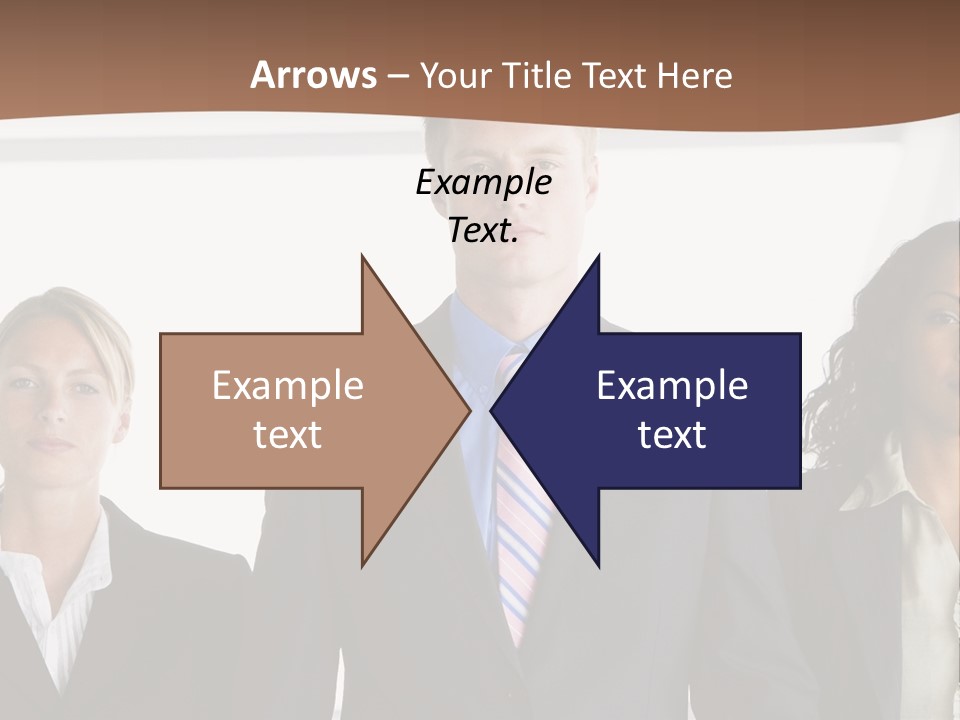 A Group Of Business People Standing Next To Each Other PowerPoint Template