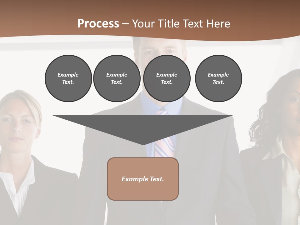 A Group Of Business People Standing Next To Each Other PowerPoint Template
