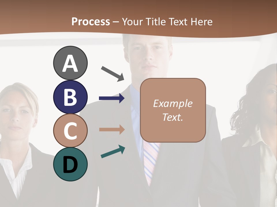 A Group Of Business People Standing Next To Each Other PowerPoint Template
