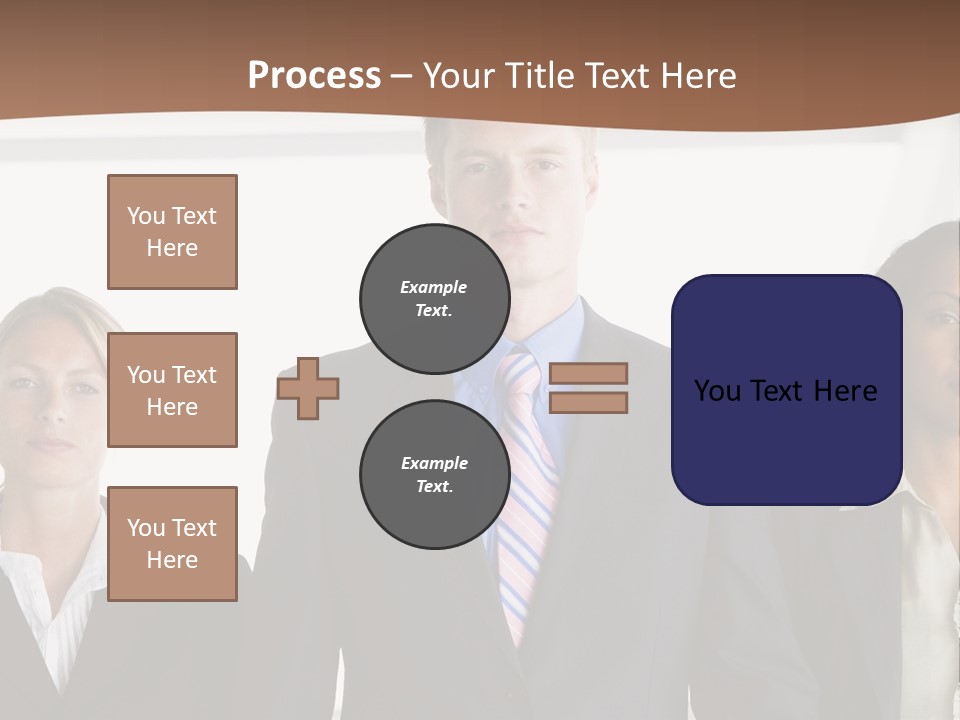 A Group Of Business People Standing Next To Each Other PowerPoint Template