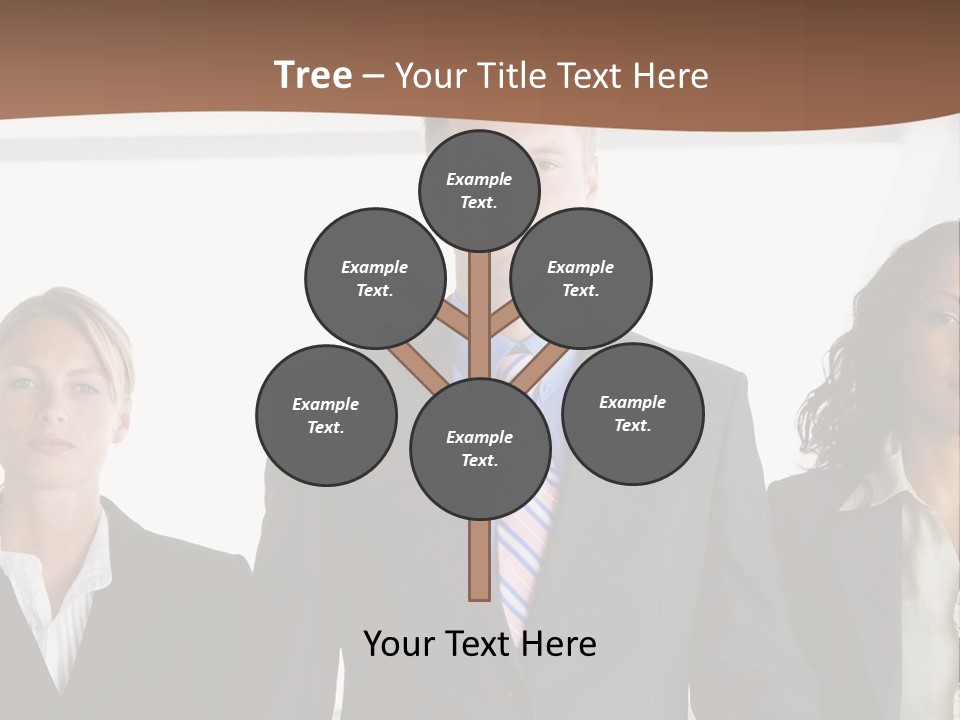 A Group Of Business People Standing Next To Each Other PowerPoint Template