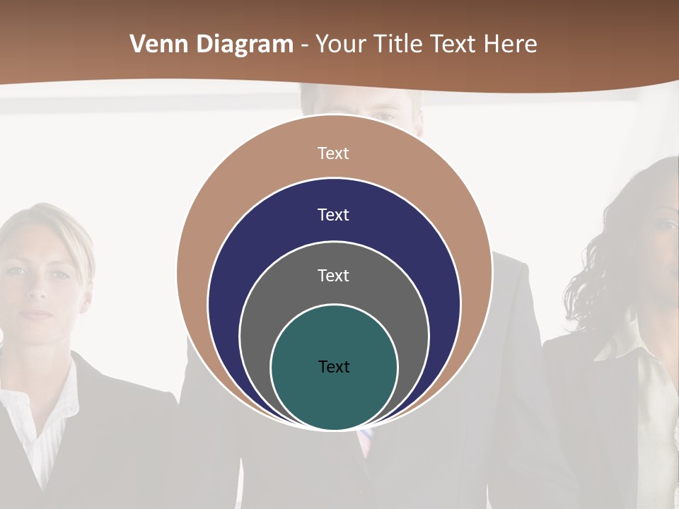 A Group Of Business People Standing Next To Each Other PowerPoint Template