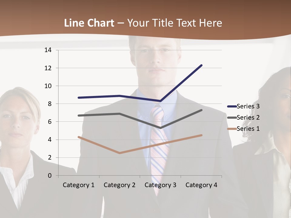 A Group Of Business People Standing Next To Each Other PowerPoint Template