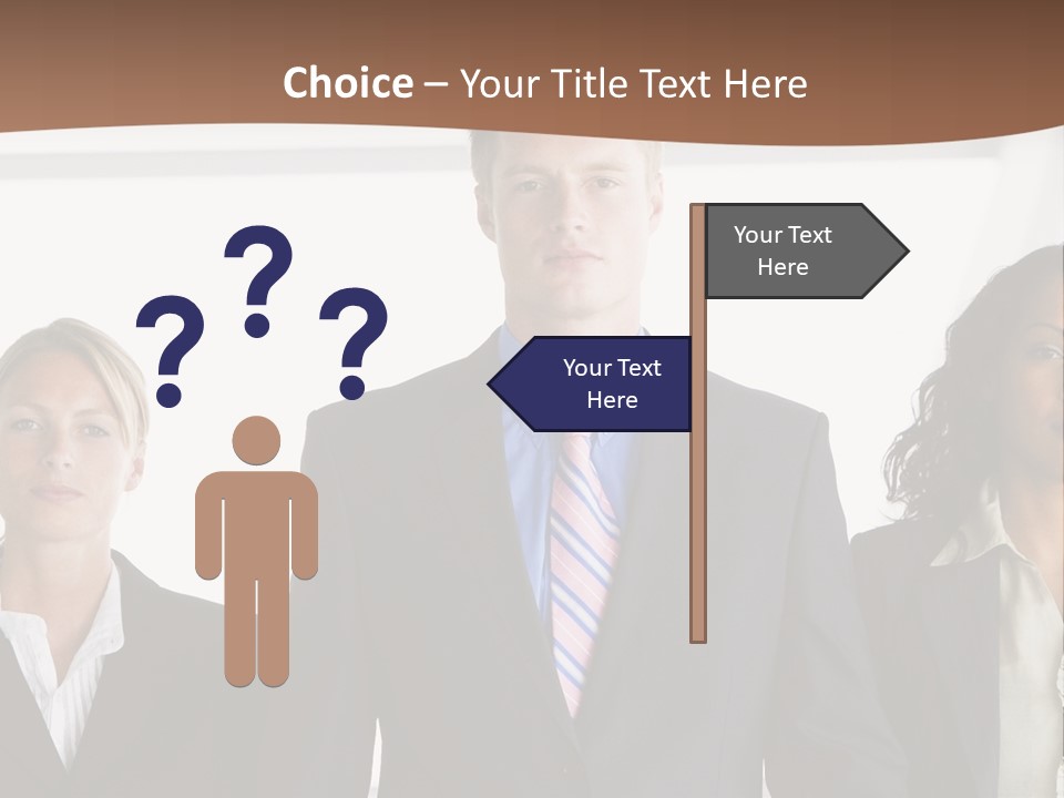 A Group Of Business People Standing Next To Each Other PowerPoint Template