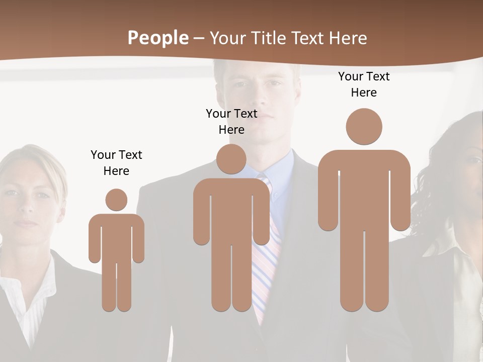 A Group Of Business People Standing Next To Each Other PowerPoint Template