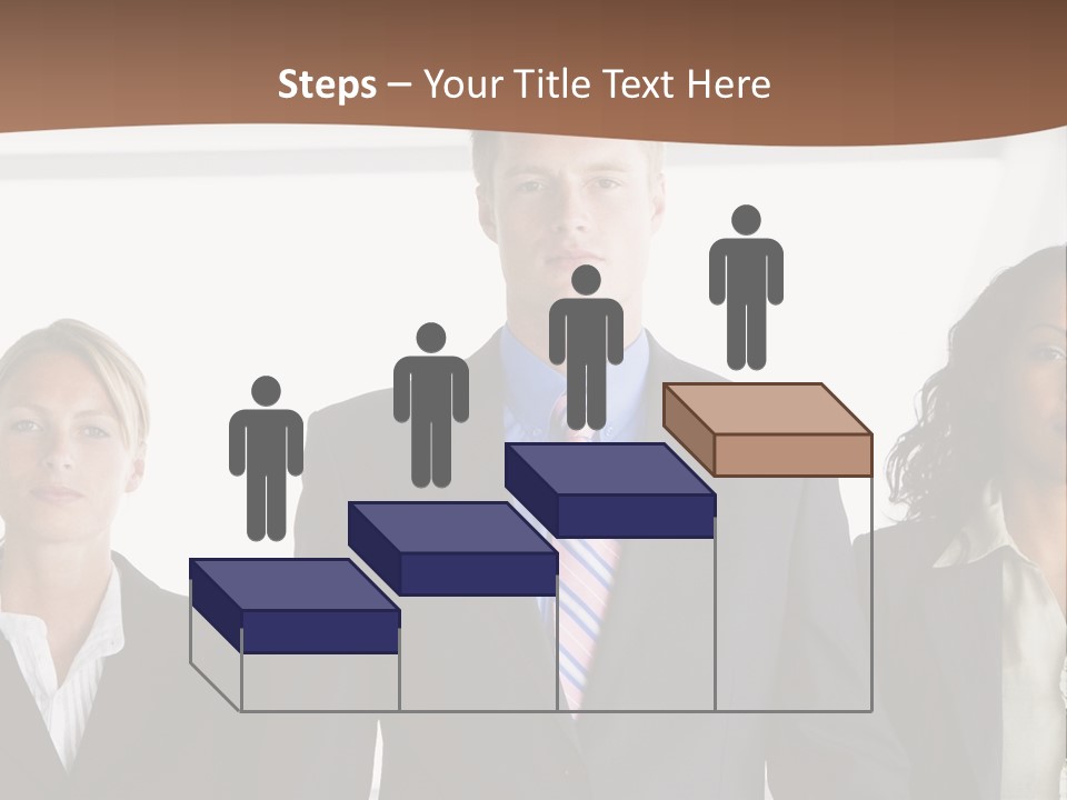 A Group Of Business People Standing Next To Each Other PowerPoint Template