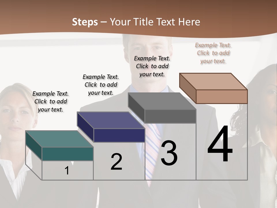 A Group Of Business People Standing Next To Each Other PowerPoint Template