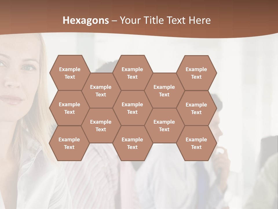 A Group Of Business People Sitting At A Table PowerPoint Template