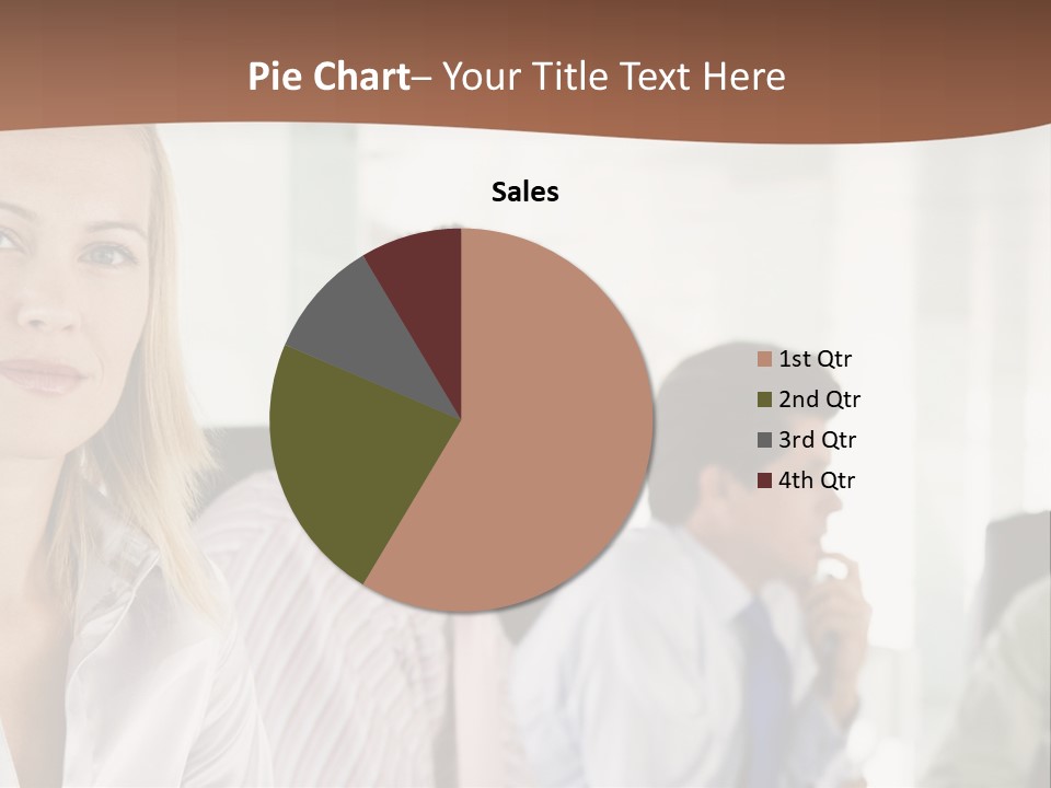 A Group Of Business People Sitting At A Table PowerPoint Template